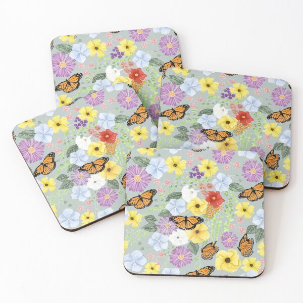 Item preview, Wildflowers of Carnarvon Gorge Antique Blue Pattern Large designed and sold by greenerybywendy.