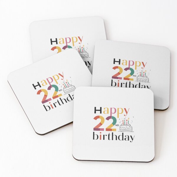 Item preview, Happy 22nd Birthday - Minimalist Celebration designed and sold by Itsheartshop.