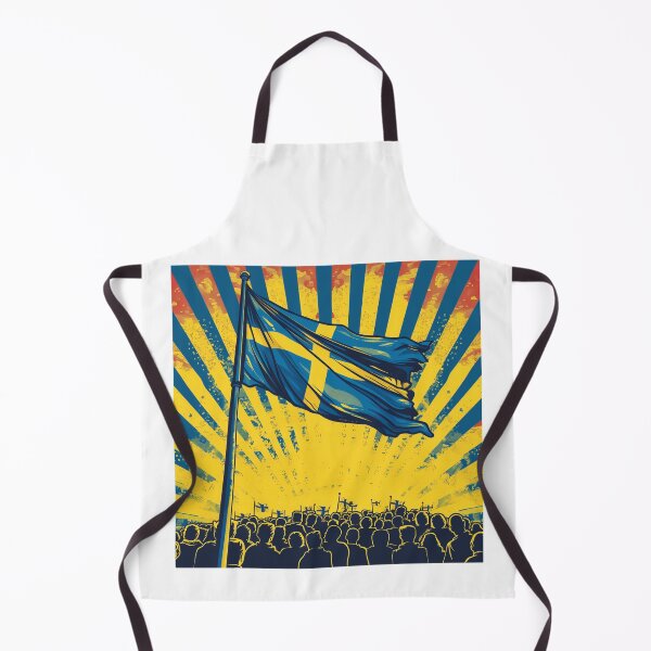 Item preview, Swedish Flag Waving at Public Gathering designed and sold by palmyst.