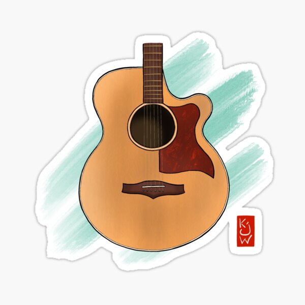 Item preview, Acoustic Guitar - Electro Acoustic Guitar designed and sold by katwuArt.