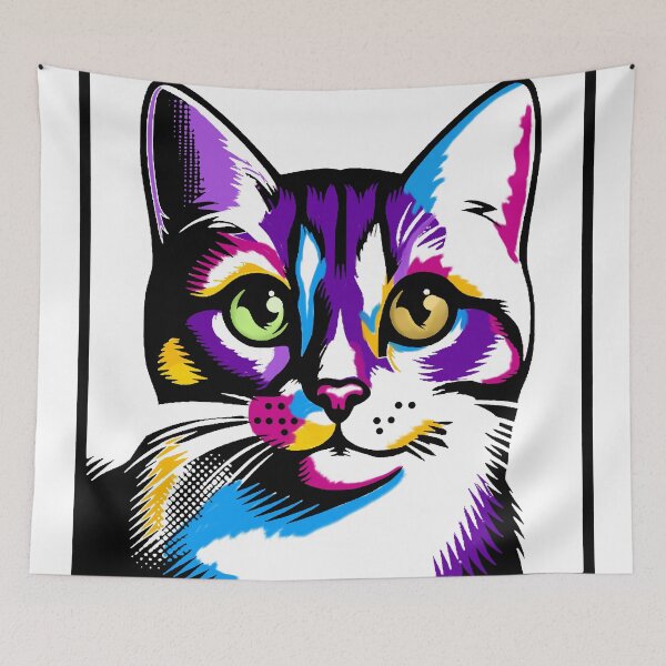 Aperçu de l'œuvre PopArt - Chat créée et vendue par Marrascaud.
