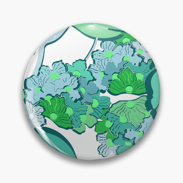 Item preview, Abstract flowers, Green-turquoise on a white background designed and sold by Alex  Blud.