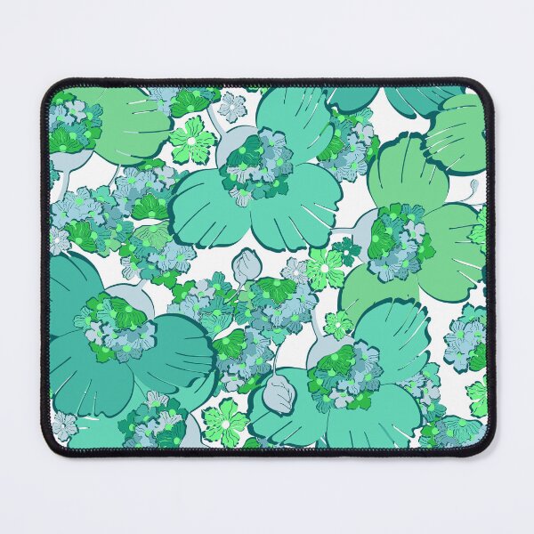 Item preview, Abstract flowers, Green-turquoise on a white background designed and sold by Alex  Blud.