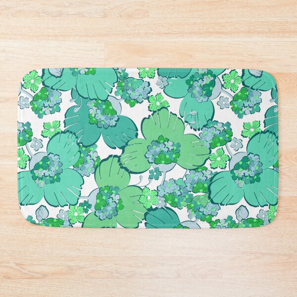 Item preview, Abstract flowers, Green-turquoise on a white background designed and sold by Alex  Blud.