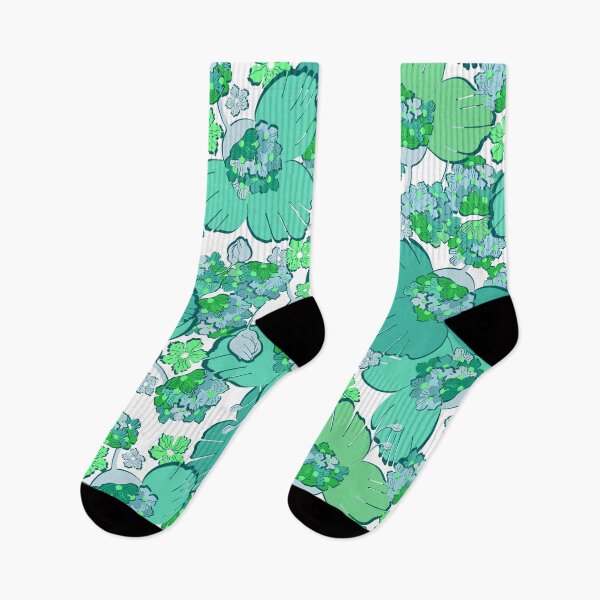 Item preview, Abstract flowers, Green-turquoise on a white background designed and sold by Alex  Blud.