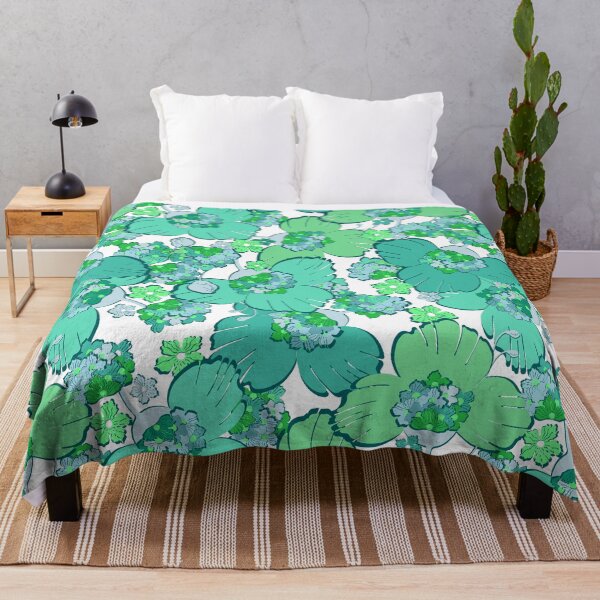 Item preview, Abstract flowers, Green-turquoise on a white background designed and sold by Alex  Blud.