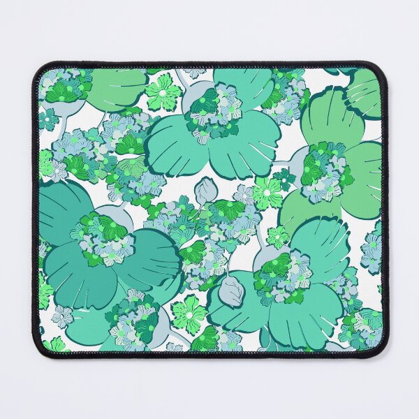 Item preview, Abstract flowers, Turquoise on a white background designed and sold by Alex  Blud.