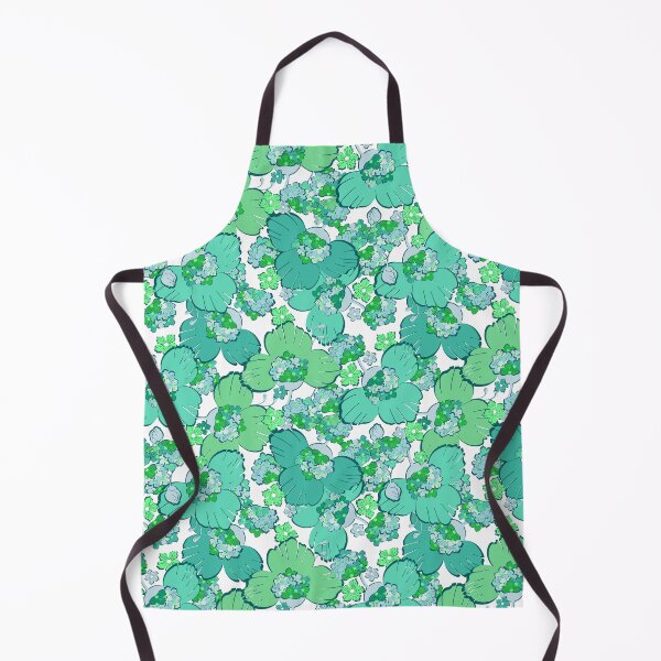 Item preview, Abstract flowers, Turquoise on a white background designed and sold by Alex Blud.