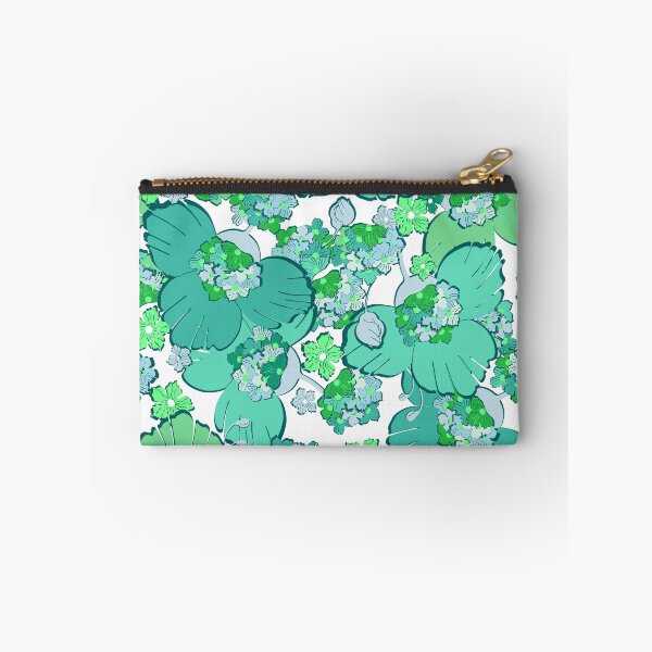 Item preview, Abstract flowers, Turquoise on a white background designed and sold by Alex  Blud.