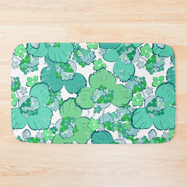 Item preview, Abstract flowers, Turquoise on a white background designed and sold by Alex  Blud.