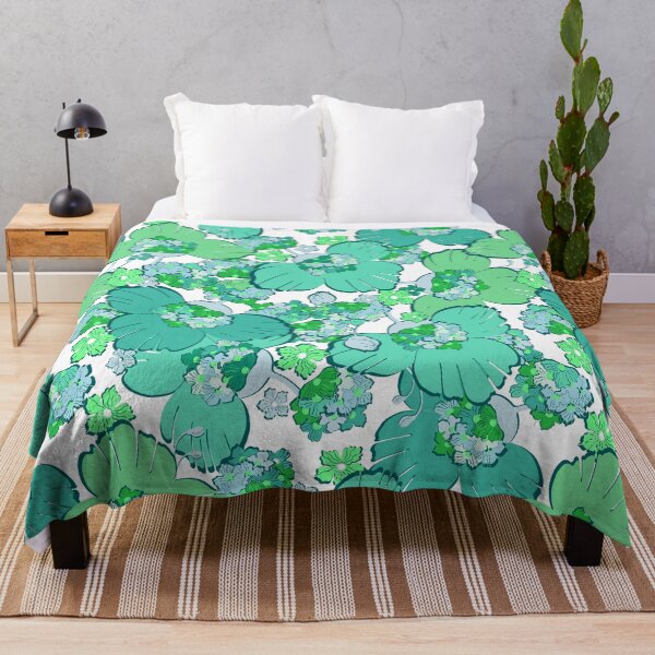 Item preview, Abstract flowers, Turquoise on a white background designed and sold by Alex Blud.