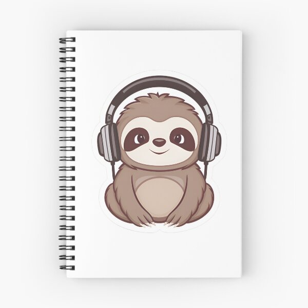 Item preview, Cute Sloth with Headphones designed and sold by tharonz.