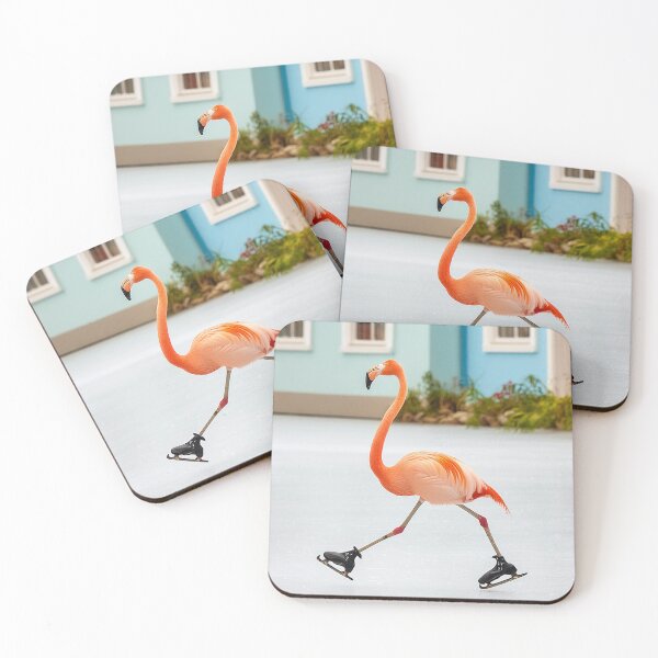 Item preview, flamingo ice skating designed and sold by soartshop.