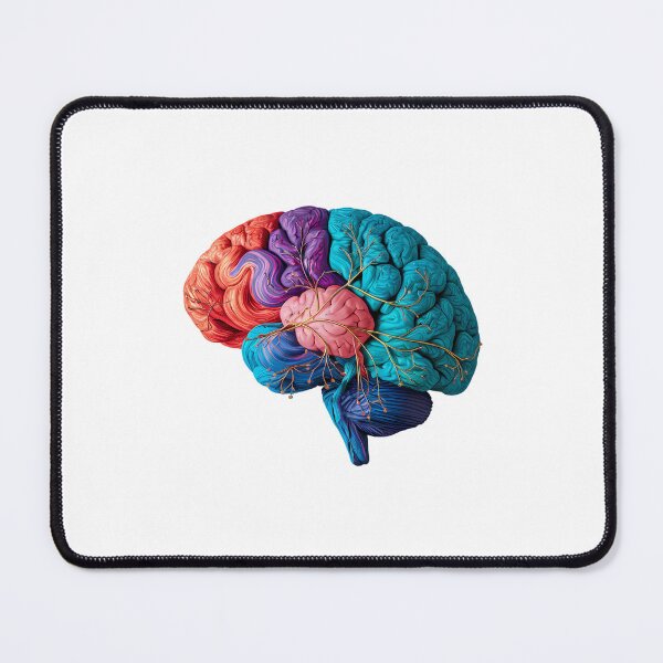 Item preview,  - Digital Brain Artwork Artistic Brain Illustration - Colorful Cognitive Science Art designed and sold by WatermelonPink.