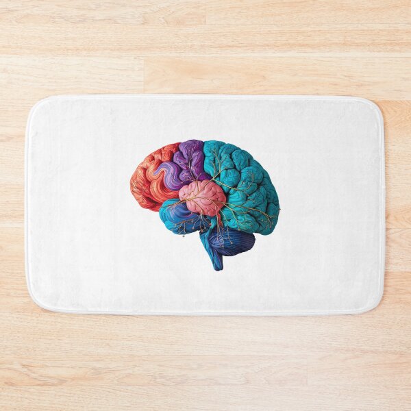 Item preview,  - Digital Brain Artwork Artistic Brain Illustration - Colorful Cognitive Science Art designed and sold by WatermelonPink.