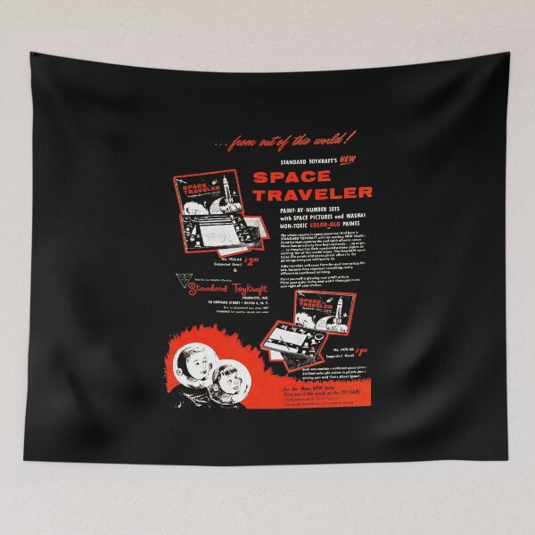 Item preview, SPACE TRAVELER - PAINT BY NUMBERS designed and sold by ThrowbackAds.