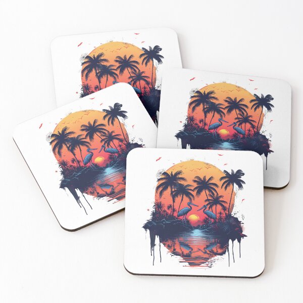 Item preview, Tropical Sunset and Wildlife Silhouette designed and sold by palmyst.