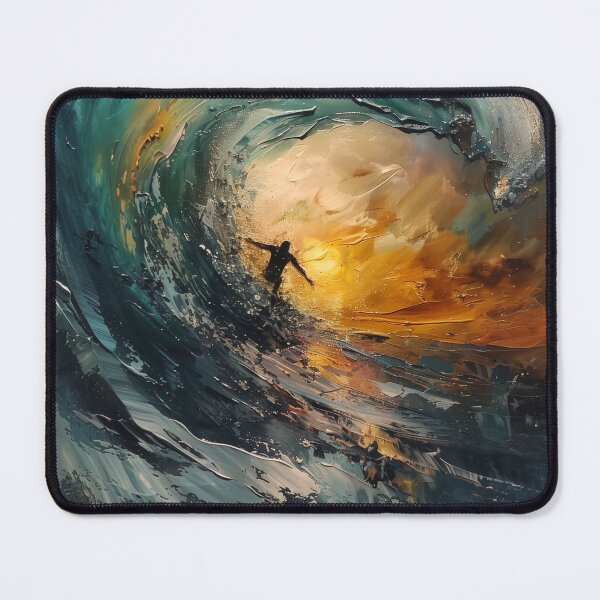 Item preview, Surfer Riding a Majestic Wave designed and sold by palmyst.