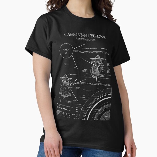 Item preview, Cassini-Huygens. Outer Planet Exploration Probes (White Stencil - No Background) designed and sold by BGALAXY.
