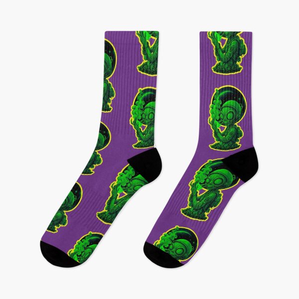 Item preview, Alien smoking weed designed and sold by GreenKingShop.