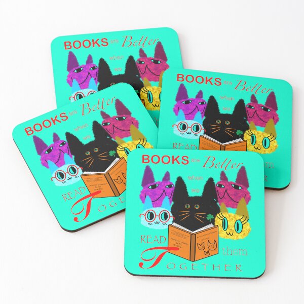 Item preview, Fuzzy Cats Reading Together designed and sold by chowlet.