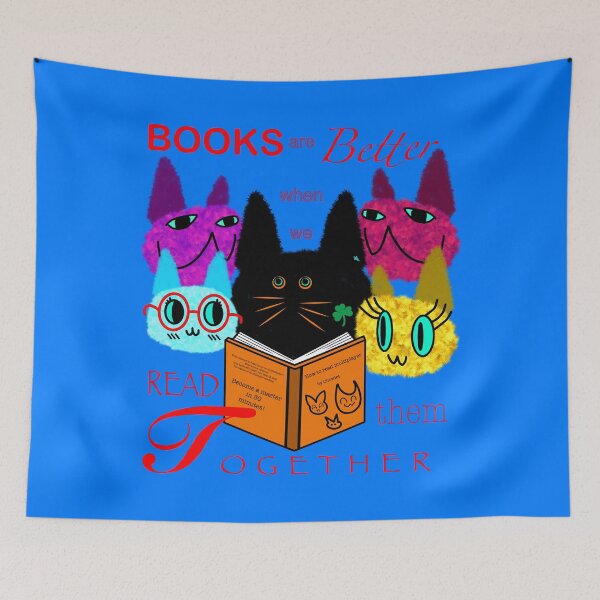 Item preview, Fuzzy Cats Reading Together designed and sold by chowlet.