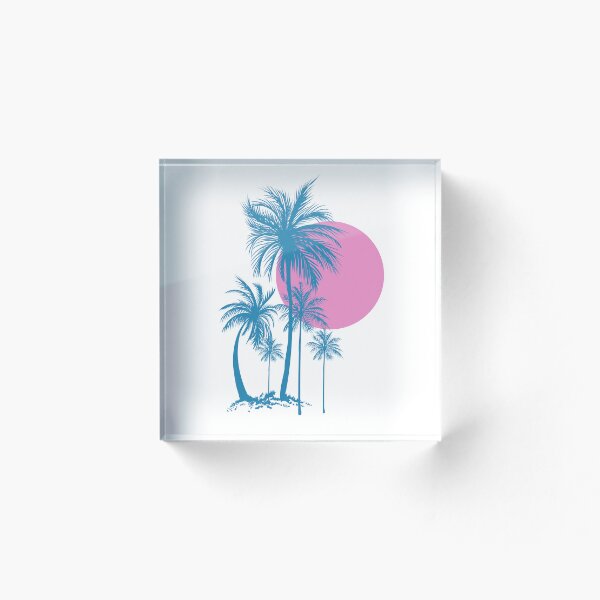 Item preview, Palmeras y sol, ilustración de vibraciones de verano. designed and sold by FleurDesign.