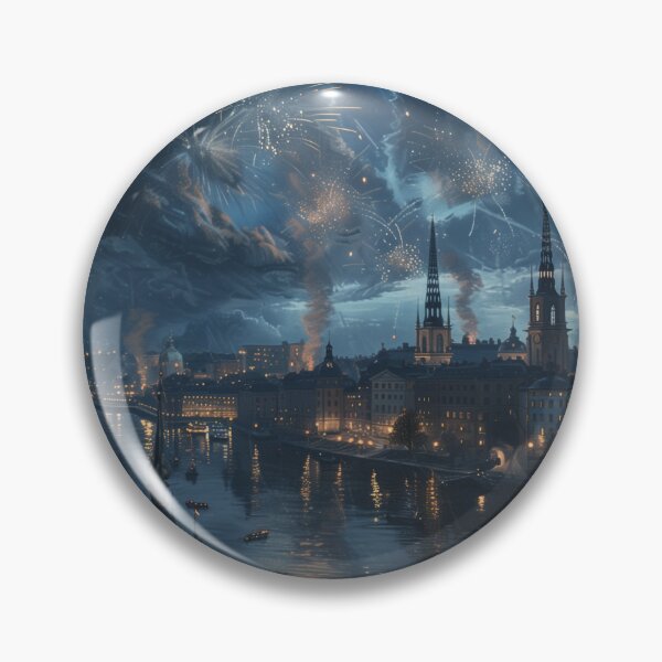 Item preview, Fireworks Over Stockholm on National Day designed and sold by palmyst.