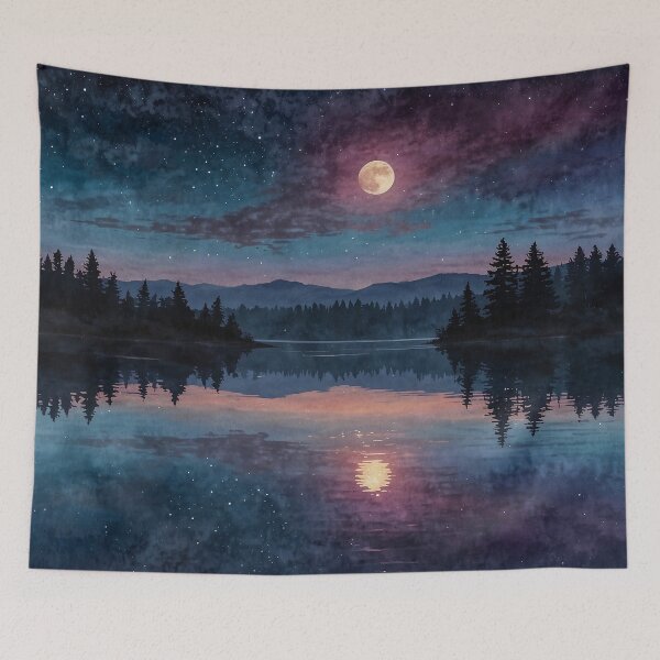 Item preview, Twilight Serenity: A Cosmic Lakeside Symphony designed and sold by Animepic222.