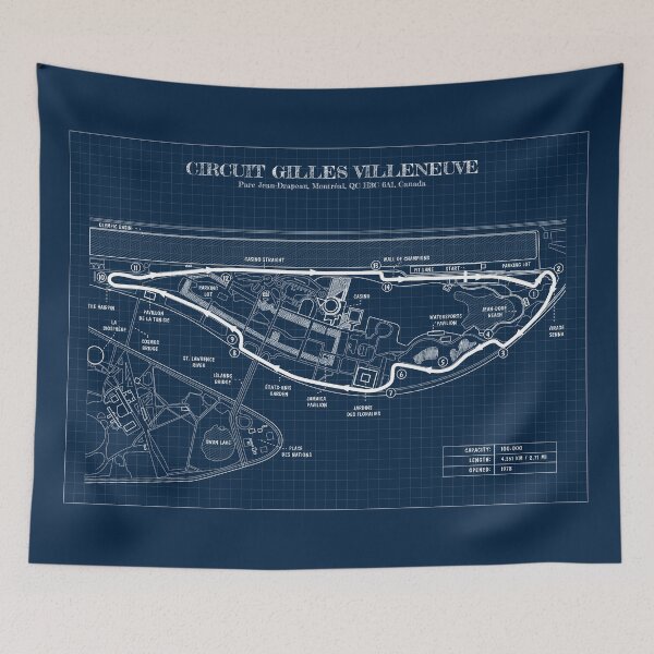 Item preview, Circuit Gilles Villeneuve (Navy) designed and sold by BGALAXY.