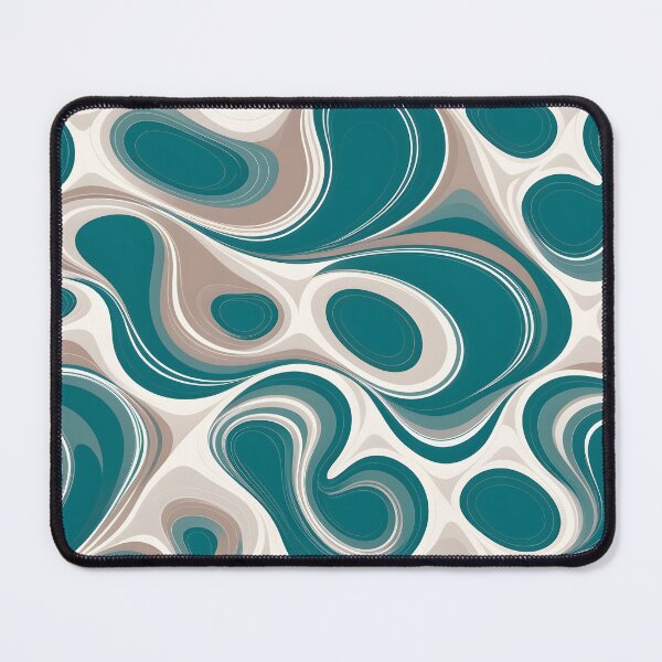 Item preview, Mid Century Modern Liquid Swirl,  Beige, Green  #1 designed and sold by Prints and Lifestyle.