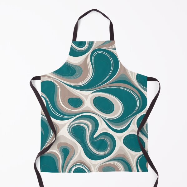 Item preview, Mid Century Modern Liquid Swirl, Beige, Green #1 designed and sold by Prints and Lifestyle.