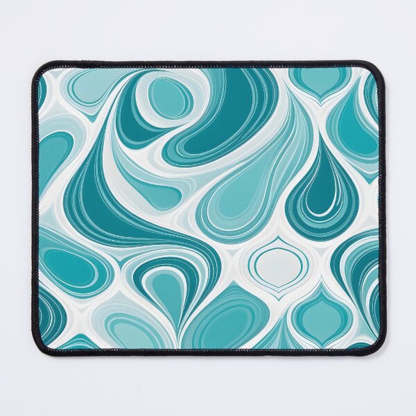 Item preview, Mid Century Modern Liquid Swirl,  Aqua designed and sold by Prints and Lifestyle.
