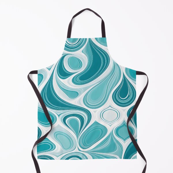 Item preview, Mid Century Modern Liquid Swirl, Aqua designed and sold by Prints and Lifestyle.