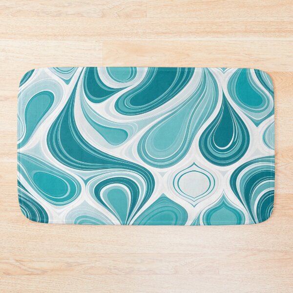 Item preview, Mid Century Modern Liquid Swirl,  Aqua designed and sold by Prints and Lifestyle.