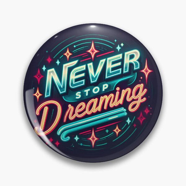 Item preview, Never Stop Dreaming, typography, retro designed and sold by maxmaj.