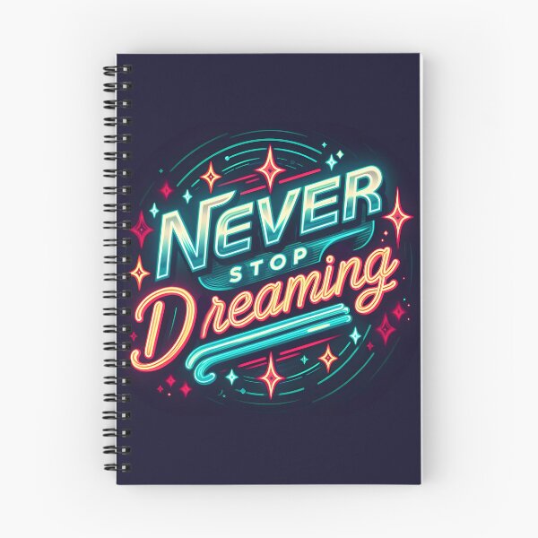 Item preview, Never Stop Dreaming, typography, retro designed and sold by maxmaj.