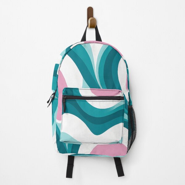 Item preview,  Mid Century Modern Liquid Swirl,  Cyan, Pink designed and sold by Prints and Lifestyle.