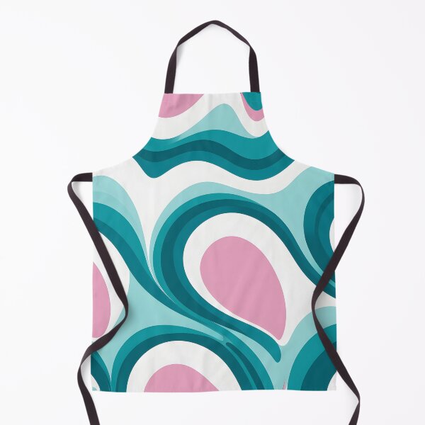 Item preview, Mid Century Modern Liquid Swirl, Cyan, Pink designed and sold by Prints and Lifestyle.
