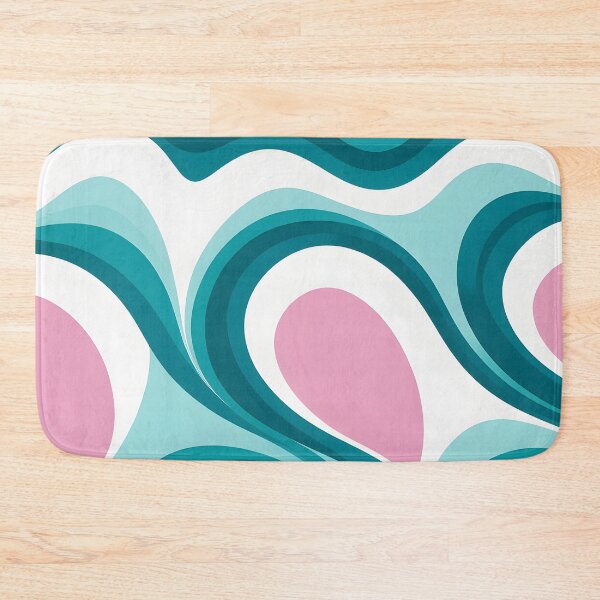 Item preview,  Mid Century Modern Liquid Swirl,  Cyan, Pink designed and sold by Prints and Lifestyle.