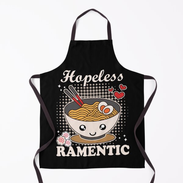 Item preview, Hopeless Ramentic | Cute and Funny Romantic Ramen Noodles - Black designed and sold by PearlMoonGrapes.