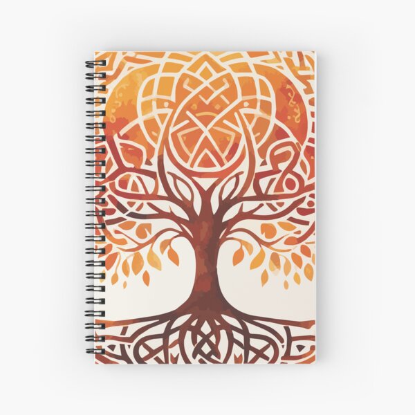 Yoga Teacher Celtic Tree of Life Spiral Notebook