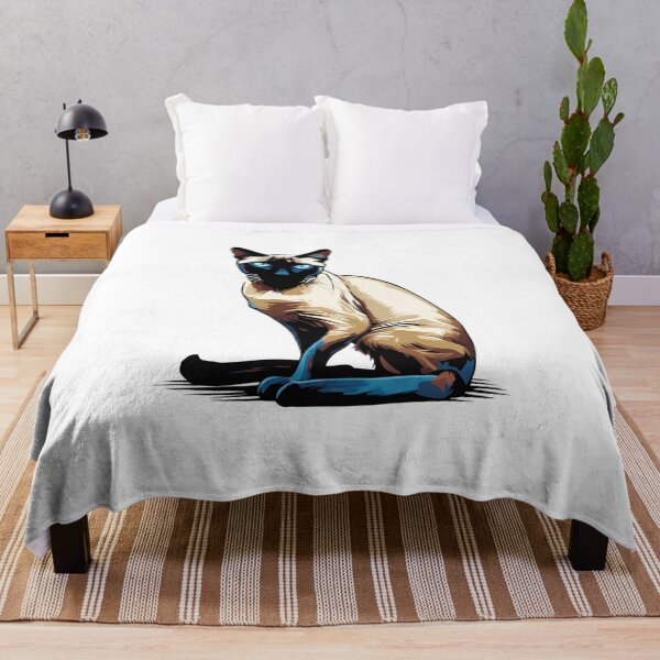 Item preview, Enchanting Gaze: Siamese Cat Canvas Art designed and sold by MiszungART.