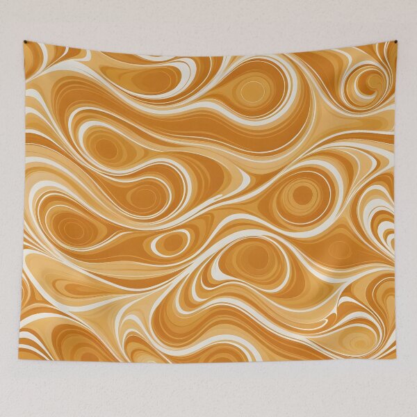 Item preview,  Mid Century Modern Liquid Swirl, Amber designed and sold by Prints and Lifestyle.