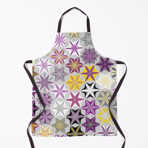 Aperçu de l'œuvre Fleurs hexagonales - violettes et jaunes créée et vendue par Colourcoder.