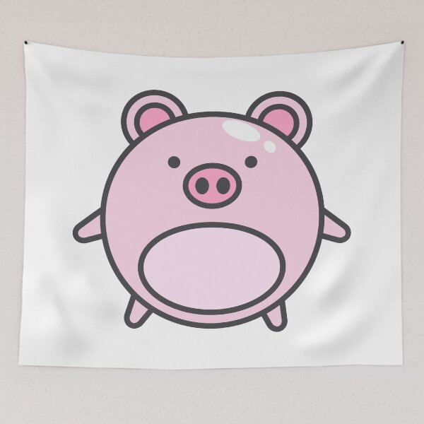 Item preview, Fat little pink pig stickers designed and sold by syamhnsb.