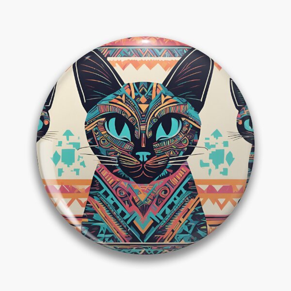 Item preview, Triumphant Trio: Aztec-Inspired Cat Artistry designed and sold by MiszungART.