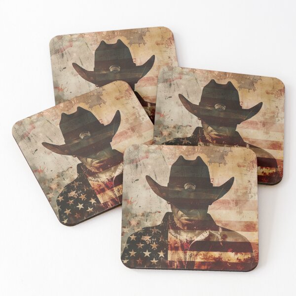 Item preview, American Flag Independence Day Themed Cowboy v1 | Wall Art, Phone case designed and sold by BuzzworthyShop.
