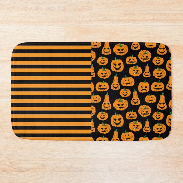 Item preview, Halloween Witch Stripes and Pumpkins Patterned designed and sold by HotHibiscus.