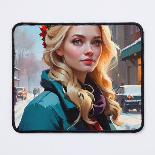 Item preview, Snowbound Beauty: Elegant Blonde Woman in Winter Wonderland designed and sold by GrizzlyCollective.